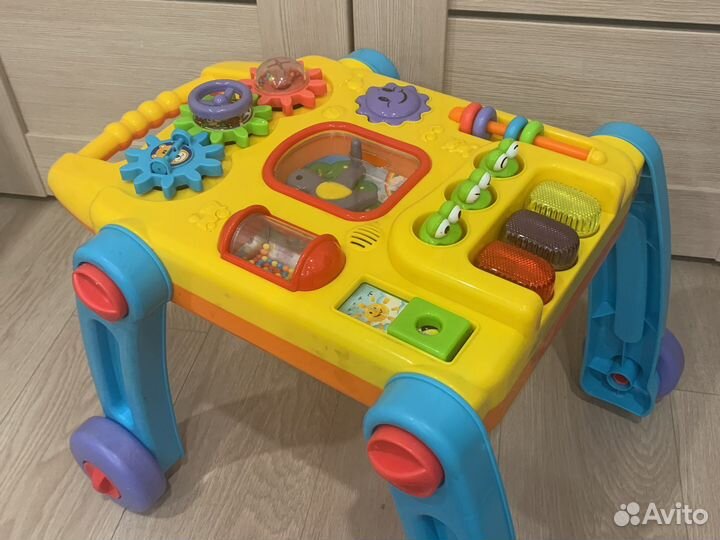 Развивающий стол ходунки каталка playgo
