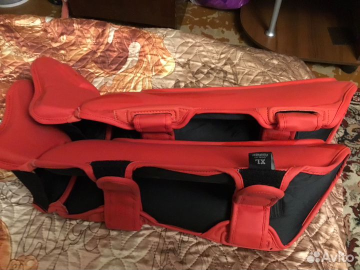 Защита голень-стопа expert, красный