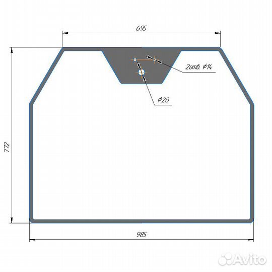 Стекло лобовое полукабины Уралец