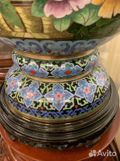 Огромная ваза Клуазоне Китай 58 см