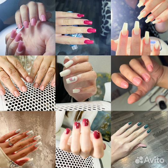 Наращивание ногтей и гель лак