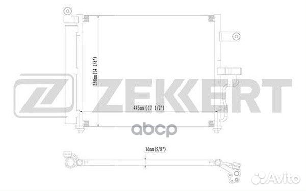 Радиатор кондиционера Hyundai Accent II 00- mk