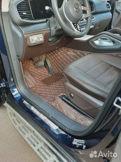 3д коврики из экокожи в салон авто с бортами