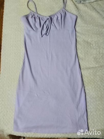 Сиреневое летнее платье xs