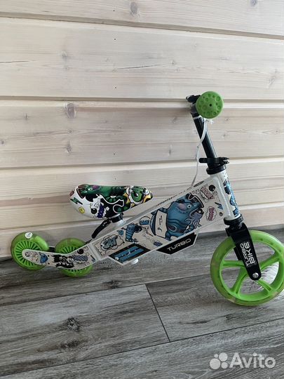 Беговел Small Rider трансформер Turbo Bike зеленый