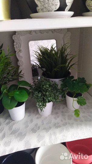 Искусственные цветы, кашпо IKEA