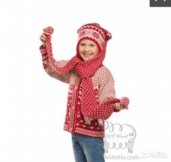 Шапка-шарф и гетры из Эстонии