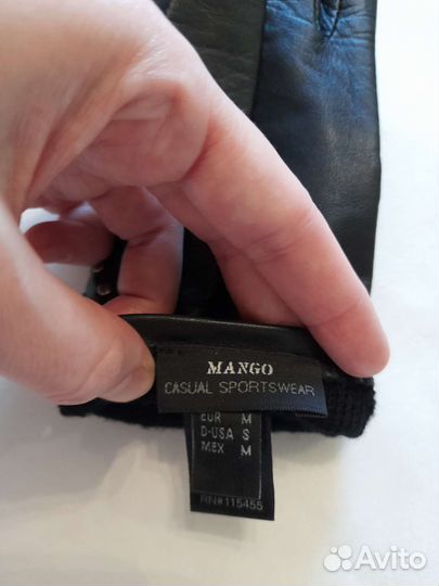 Перчатки новые кожаные mango