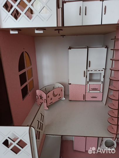 Кукольный домик для Барби с мебелью