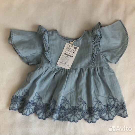 Блузка Рубашка Zara 9-12 месяцев 1 год 80 см
