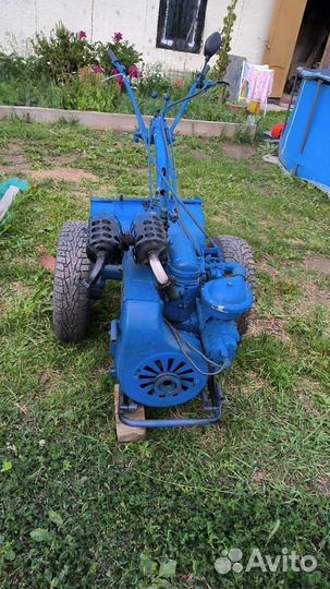 Мотоблок Мтз Беларус с активной фрезой и телегой