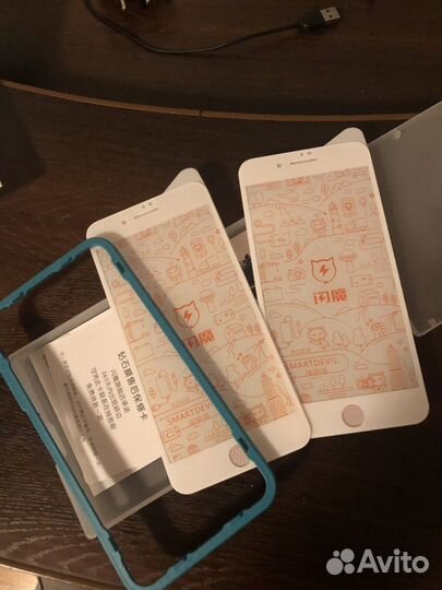 Комплект защитных стёкл на iPhone 7 plus/8 plus