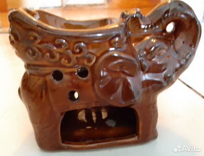 Аромо-лампа керамический слон