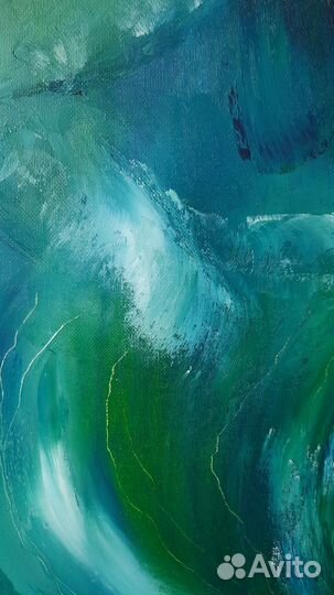 Картина интерьерная Морская волна 40 х 40