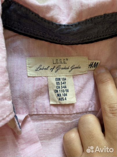 Рубашка 3-4 года, 104 см