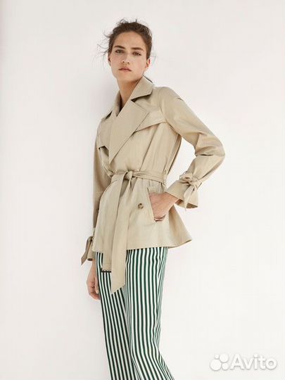 Укороченный плащ тренд Massimo dutti
