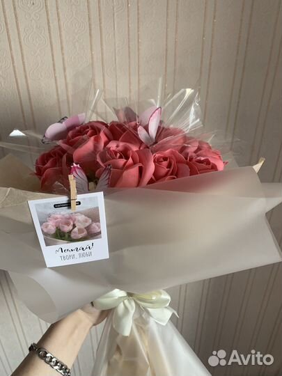 Букет из мыльных роз