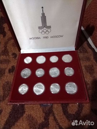 Олимпиада 80. Серебро 5 и 10 р номинал