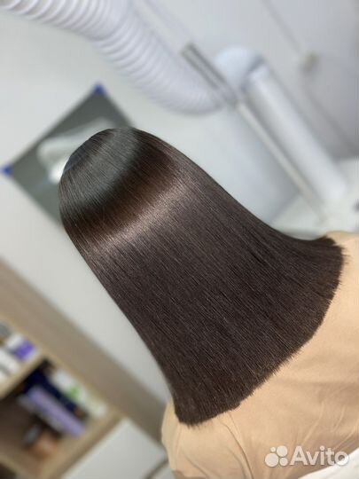 Кератиновое выпрямление волос работаю в студии