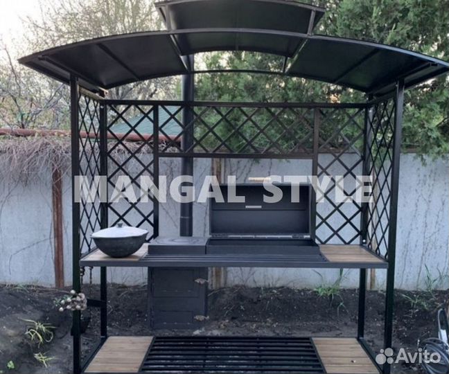 Мангал с крышей
