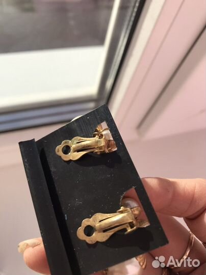 Винтажные клипсы с жемчугом