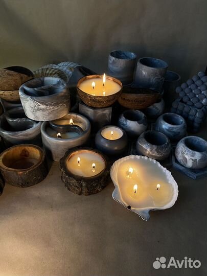 Аромасвечи оптом (гипс, дерево, стелко)