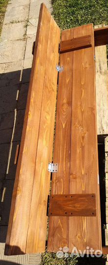 Детская песочница 150*150 с крышкой и лавочками