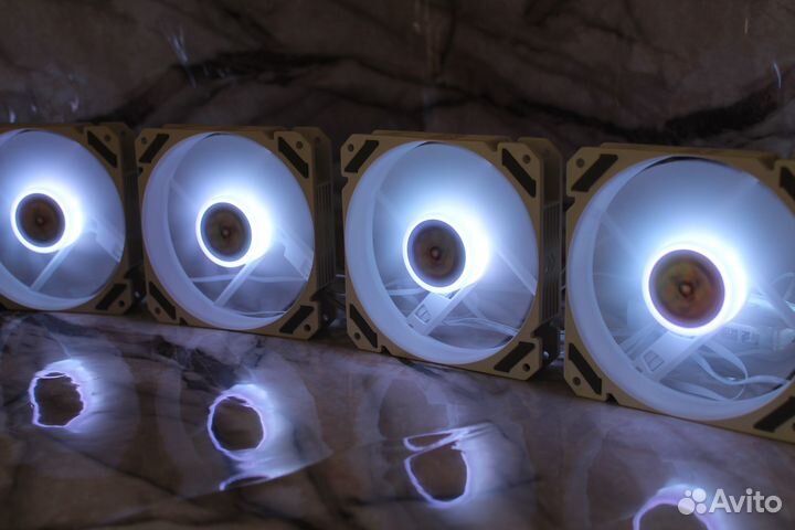Корпусные вентиляторы 5шт.+хаб 120мм белые argb