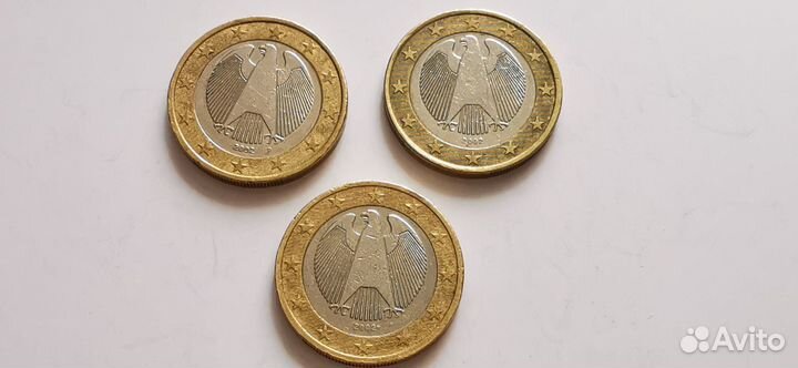 Набор монет 1 евро Германия 2002 год
