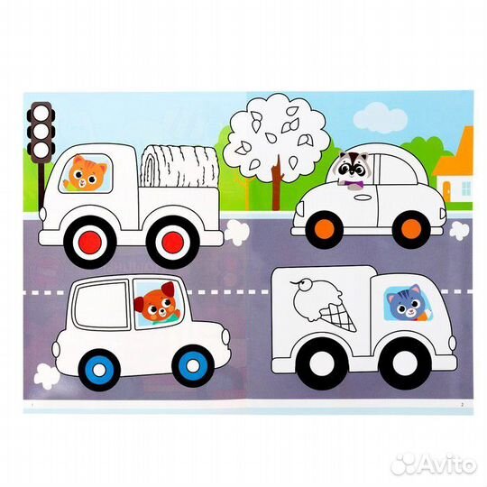 Раскраска многоразовая «Рисуй-стирай. Машины» 12 с