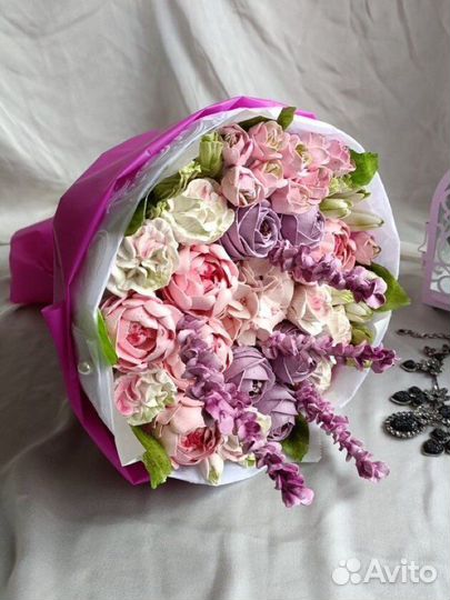 Зефир. Цветы из зефира. Съедобный сладкий букет