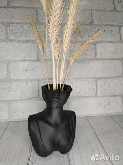 Кашпо/Ваза Муза из гипса