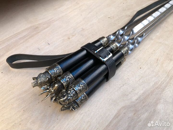 Подарочный набор шампура.бронза