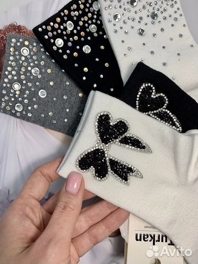 Носки со стразами