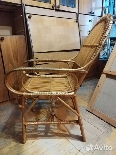 Кресло из ротанга плетёное