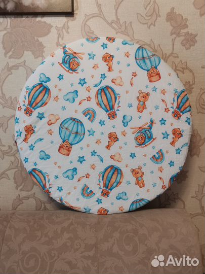 Матрас в круглую кроватку