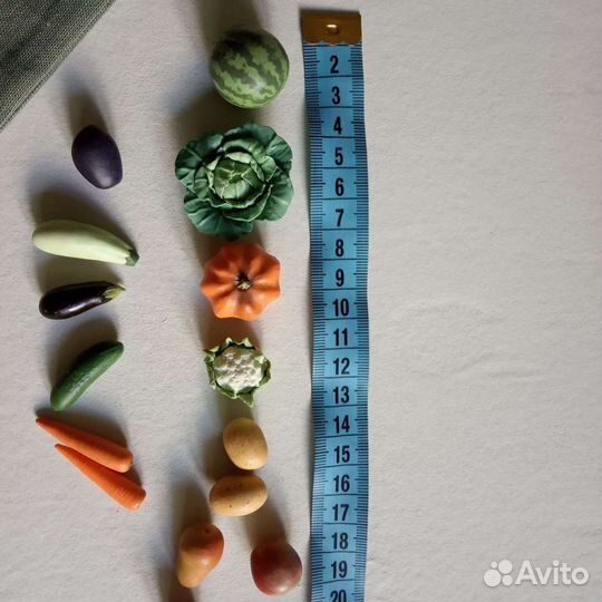 Набор овощи и фрукты из полимерной глины