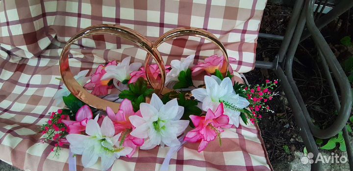 Кольца. Свадебное украшение на машину