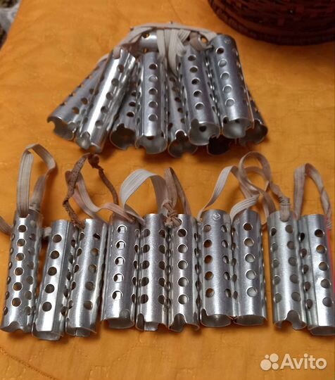 Бигуди СССР алюминевые и на липучке