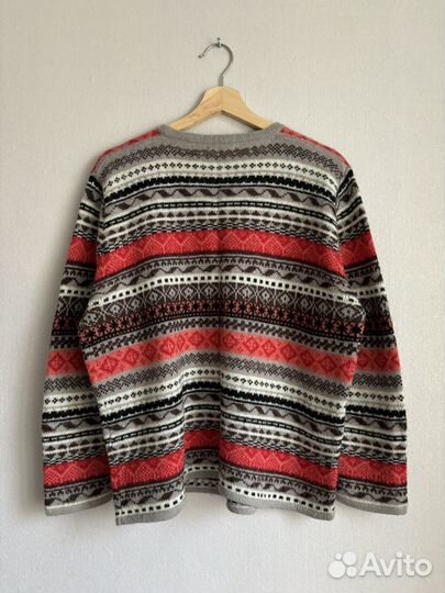 Винтажный кардиган с орнаментом мохер
