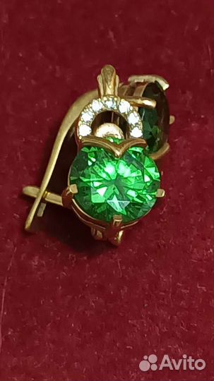 Серьги позолоченные