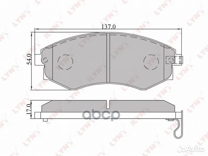 Колодки тормозные дисковые перед BD3607 LYN