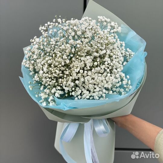 Букет Воздушное облачко из 7 веток гипсофилы