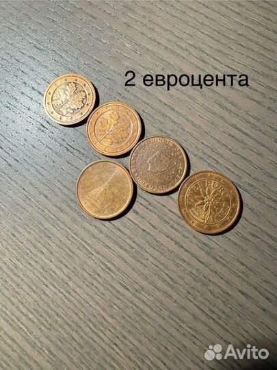 Монеты Евроценты 50,20,10,5,2,1