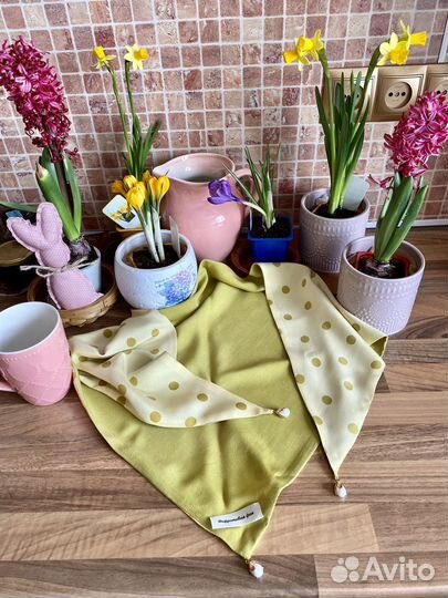 Косынка платок натуральный шелк ручная работа