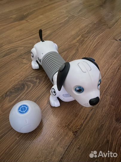 Собака робот на пульте управления