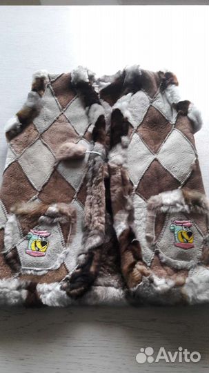 Кожаный жилет детский