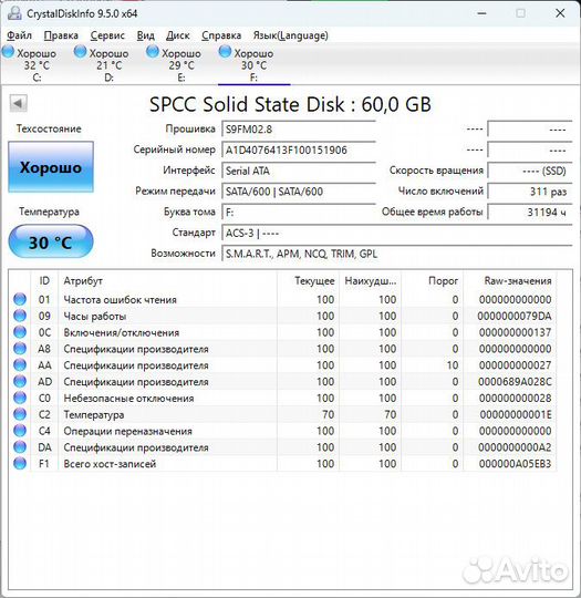 Ssd 60 Гб рабочий