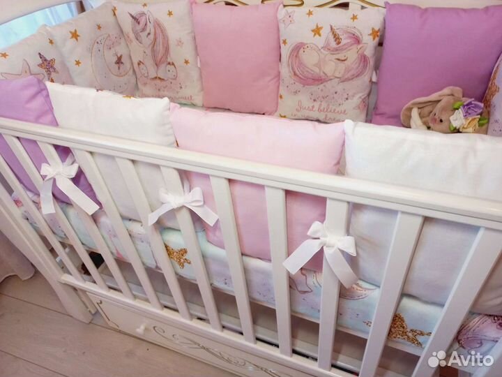 Бортики в детскую кроватку новые