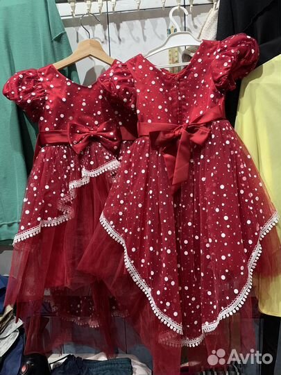 Платья нарядное для двойни